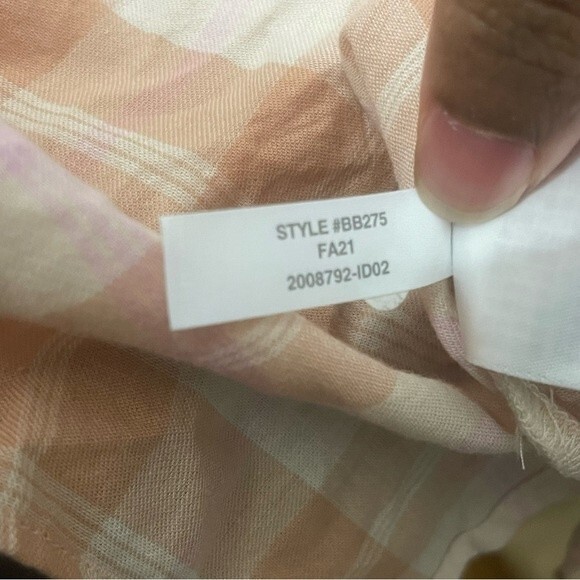 J.Crew Gathered button-up shirt in featherweight flannel Size S - Picture 7 of 8